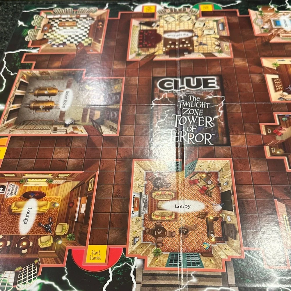 Disney Clue Twilight Zone Tower of Terror board Game replacement pieces read